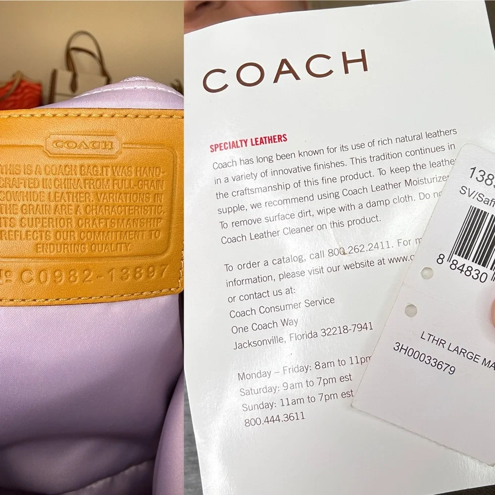 Coach Maggie Large Leather Hobo 2008 – Saffron (Style 13897) Orig Tag & Dustbag - Picture 10 of 12
